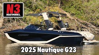 2025 Nautique G23 - Jet Black/Sahara - On Water || N3 Boatworks