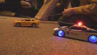 RC Police Chase RC Ford Mustang DUAL!  Kids Fun! TOY CARS