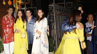 Look How Karan Patel See Off  Ravi Dubey Jasmin Bhasin Sargun Mehta At Diwali Party in Mumbai