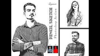 Dynamic Pencil Sketch Photoshop Action