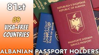  Visa Free Countries for ALBANIAN Passport Holders | RANK 81st | 89 VisaFree Countries | ALBANIA