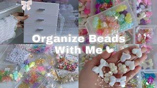 ORGANIZE WITH ME: Bead Haul + New Bead Organizer | ASMR Organizing & Restocking Beads 