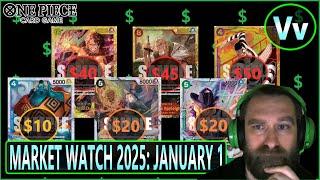 One Piece TCG: Market Watch 2025 - January 1st, Starting to See Several Cards Get a bit Expensive