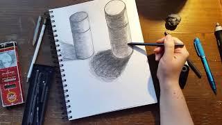 Drawing a cylindrical boxes with Lucy //day 17// 366 days challenge