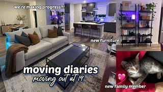 moving diaries *new furniture* | first week living alone | moving out alone at 19