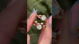 Unique matching wedding ring sets