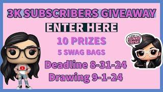 ENTER MY 3K SUBSCRIBERS #GIVEAWAY RIGHT HERE! #funko #loungefly #disney #funkosoda #funkopop