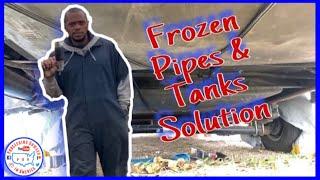 Frozen RV pipes and tanks solution ~ Winterizing ~ Full Time RV living ~ POA vlog