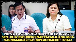 SEN. CHIZ, NIREALTALK ANG MGA NAGMAMADALING NAGPA IMPEACH KAY VP SARA!