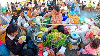 Cambodia Tour, Walking Tour 4K - Visit Phnom Penh @ Riverside Street Food