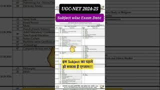 UGC NET 2024-25 : Subject Wise Exam Date (Expected) Admit Card #ugcnet2025 #ugcnetexamdate #netexam