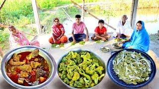 3kg রূপচাঁদ মাছের কালিয়া,ধনিয়া ফুলকপি আর সিম ভর্তা আজকের রান্না আর দুপুরে খাওয়া || fish curry