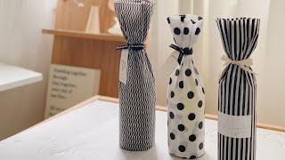 (SUB) Adding the special to the ordinary| How wrap a bottle | easy craft  #giftwrapping 132