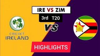 Zimbabwe Vs Ireland 3rd T20 Highlights|Zim vs Ire 3rd T20 2021