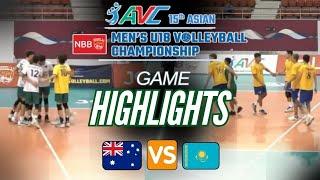 AUS VS KAZ - 15th Asian men's U18 Volleyball Championship Game Highlights