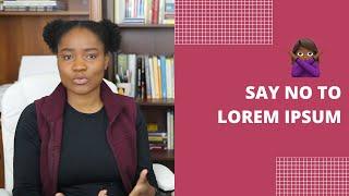 Why Lorem Ipsum Can Be Bad | Say no to Lorem Ipsum