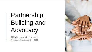 How to build partnerships for public health advocacy