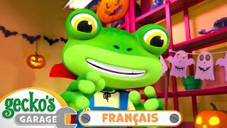 Le gecko s'habille pour Halloween | Le Garage de Gecko｜Camions pour enfants