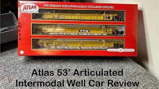 HO Scale Atlas 53’ DTTX Articulated Thrall Intermodal Well Car Review