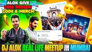 DJ ALOK REAL LIFE MEETUP IN MUMBAI | FREE REDEEM CODES & MERCH GIVEAWAY 