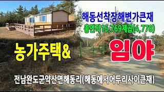 23-060[전남완도군지역임야][약산면해동리임업용주택]해동항선착장,해동리교회,큰재,어두리선착장,당목항,임야및농가주택(4,778py)매매~