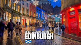 Edinburgh, Scotland 󠁧󠁢󠁳󠁣󠁴󠁿 Christmas Night Walking Tour 2023【4K HDR】| Edinburgh Christmas Market