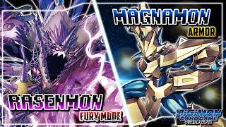 Digimon Card Game : Rasenmon Fury Mode (Yellow) VS Magnamon (Blue) [BT-08]