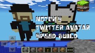 Notch Twitter Avatar - Minecraft Pocket Edition Speed Build