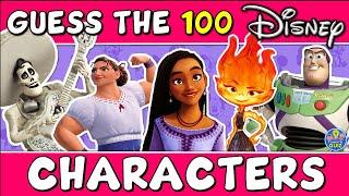 Guess the "100 DISNEY CHARACTERS" QUIZ! (Part 2) ⭐| Movie Quiz/Triva/Challenge