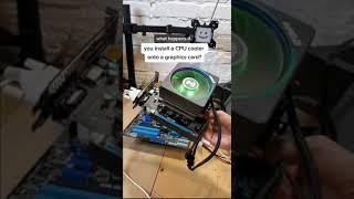 installing a CPU cooler onto a GPU #shorts