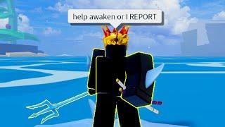 i Helped a Toxic Kid Awaken his ICE Fruit.. I regret it (Blox Fruits)