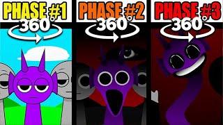 360º VR Phase 1 VS Phase 2 VS Phase 3 in Incredibox Sprunki!