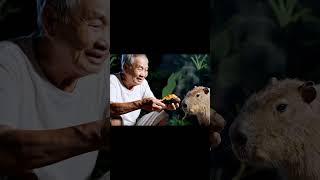 Ông lão và Capybara - Capy ăn cá viên chiên #veo3 #viral #viralvideo #viralshorts