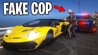 Stealing Cars as Fake Cop in GTA 5 RP!