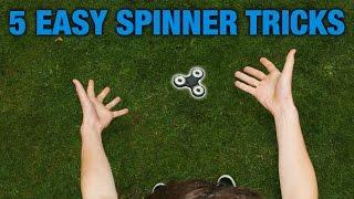 5 EASY FIDGET SPINNER TRICKS FOR BEGINNERS (TOP 5)