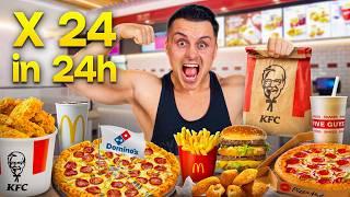 Eat at 24 FAST FOOD CHAINS in 24H (in Germany)