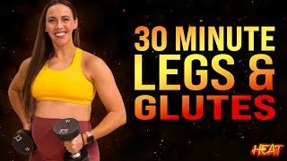 30 Minute Legs and Glutes Workout | Dumbbell At Home Strength for All Fitness Levels! #homeworkout