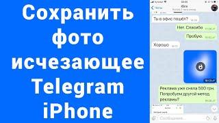 Как сохранить размытое исчезающее фото Telegram само удалиться таймер и исчезает Телеграм iPhone