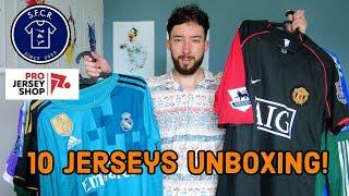  UNBOXING 10 Vintage & Current Football Jerseys from Pro Jersey Shop #ronaldo #messi