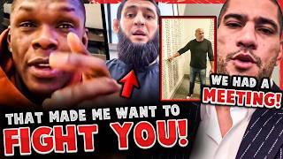 Israel Adesanya WANTS TO FIGHT Khamzat Chimaev! *FOOTAGE* Alex Pereira REVEALS BIG MEETING!