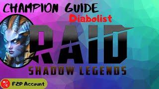 [F2P] | Diabolist Raid Shadow Legends Champion Guide | New Speed Queen? | Turn Meter Control Master!