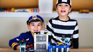 Police Rescue Costume Pretend Play! | Lego City Police & Fun Cops Skits for Kids | JackJackPlays