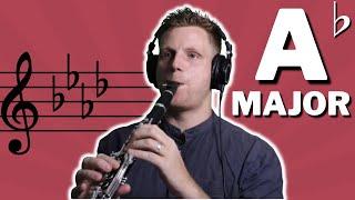 How to PLAY Ab (A Flat) Major SCALE • on CLARINET