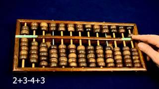 Abacus Tutorial:  2 The "exchange method" - calculating up to 5