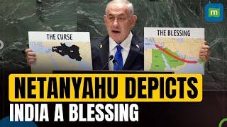 Netanyahu Highlights India As A ‘blessing’ In His ‘curse Vs Blessing’ Map At UNGA