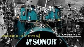 SOUND DEMO: SONOR AQ1 Caribbean Blue 'Stage' Configuration