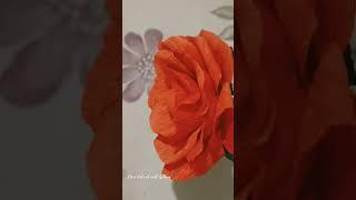 How to make paper flowers, easy paper craft #shorts #viral video #craft #trending #video