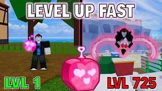 How to LEVEL UP FAST in the First Sea using LOVE FRUIT in BLOX FRUITS | LVL 1 to 725