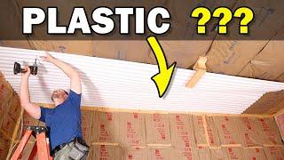 Installing a Shop Ceiling with plastic roof panels - Build a workshop