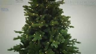 Kunstkerstboom - Spitsbergen PE / PVC Premium met Warm LED - 420168-LED